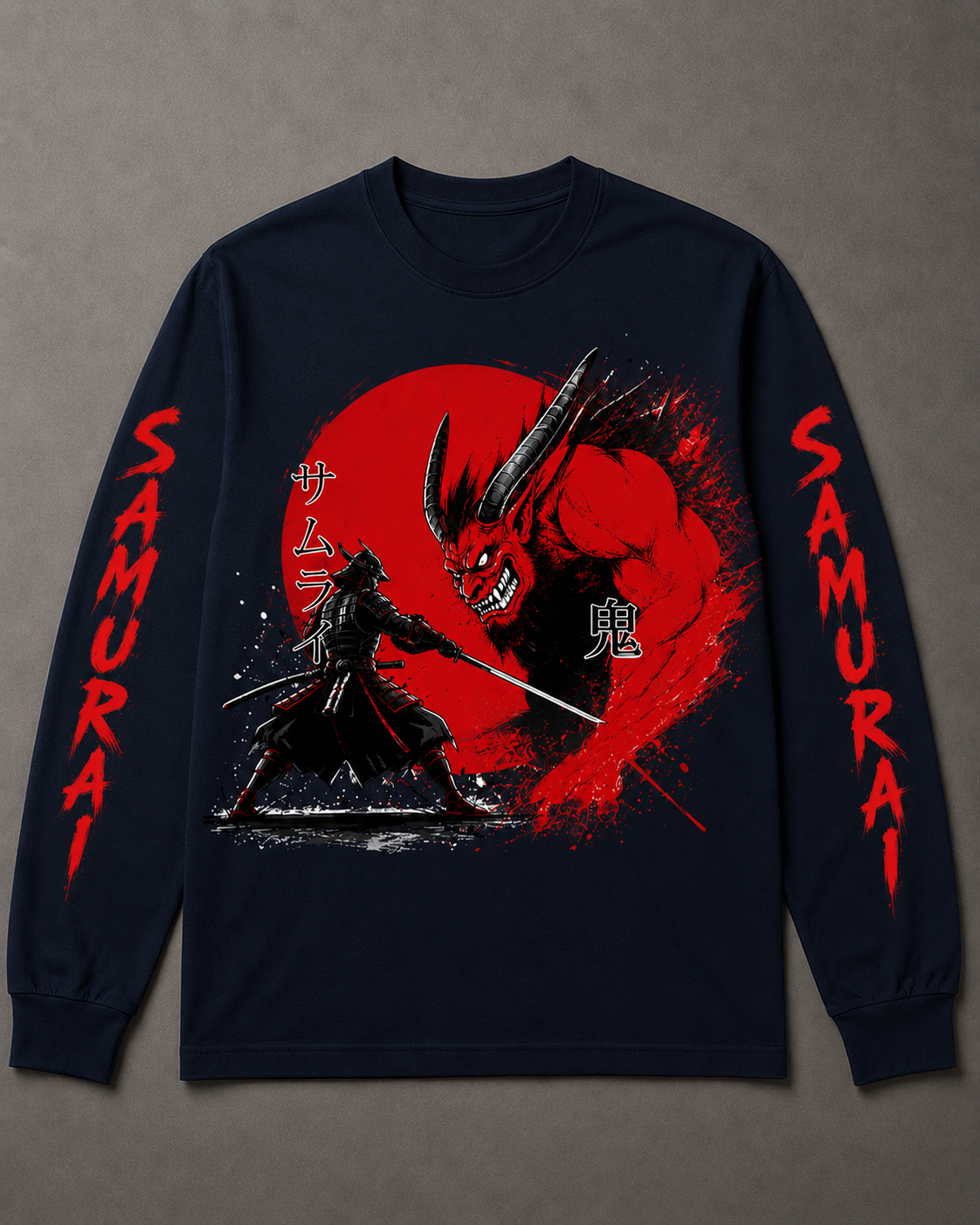Oni-Samurai Long Sleeve T-Shirt