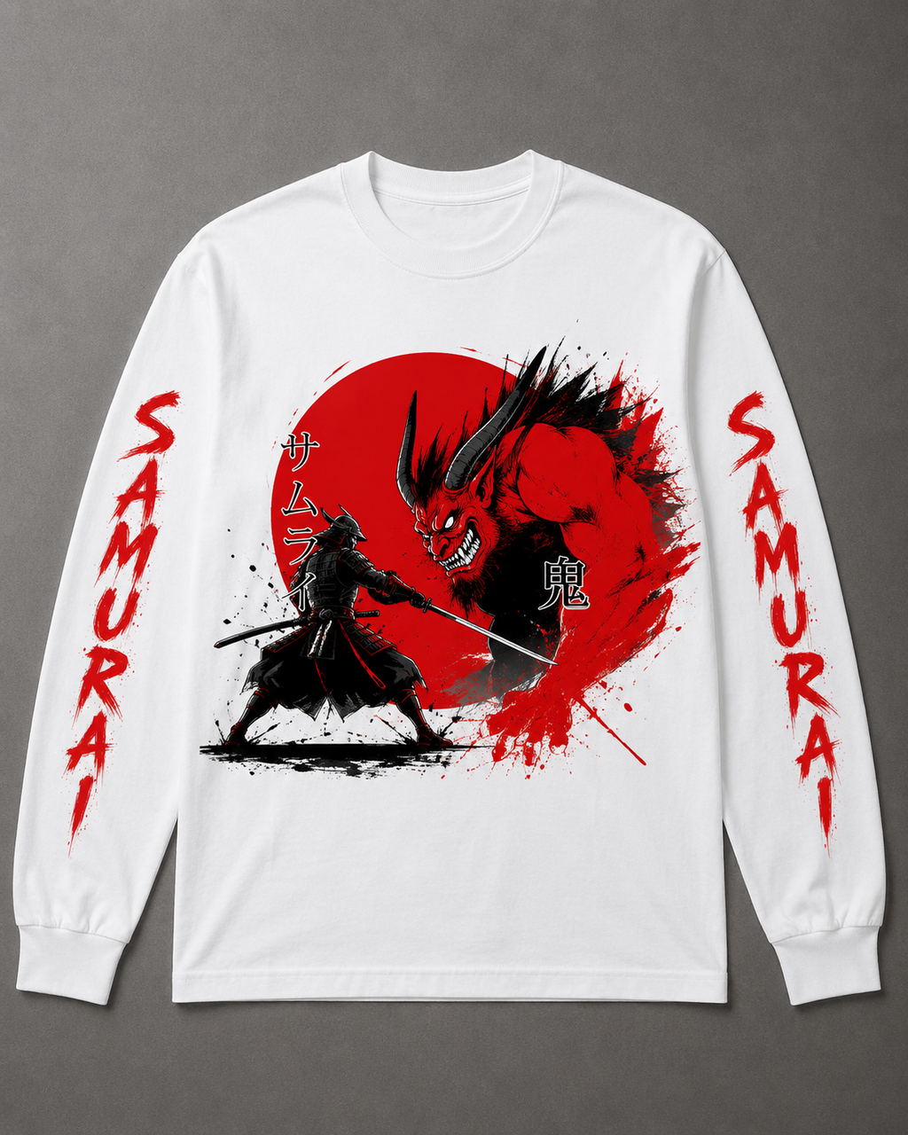 Oni-Samurai Long Sleeve T-Shirt