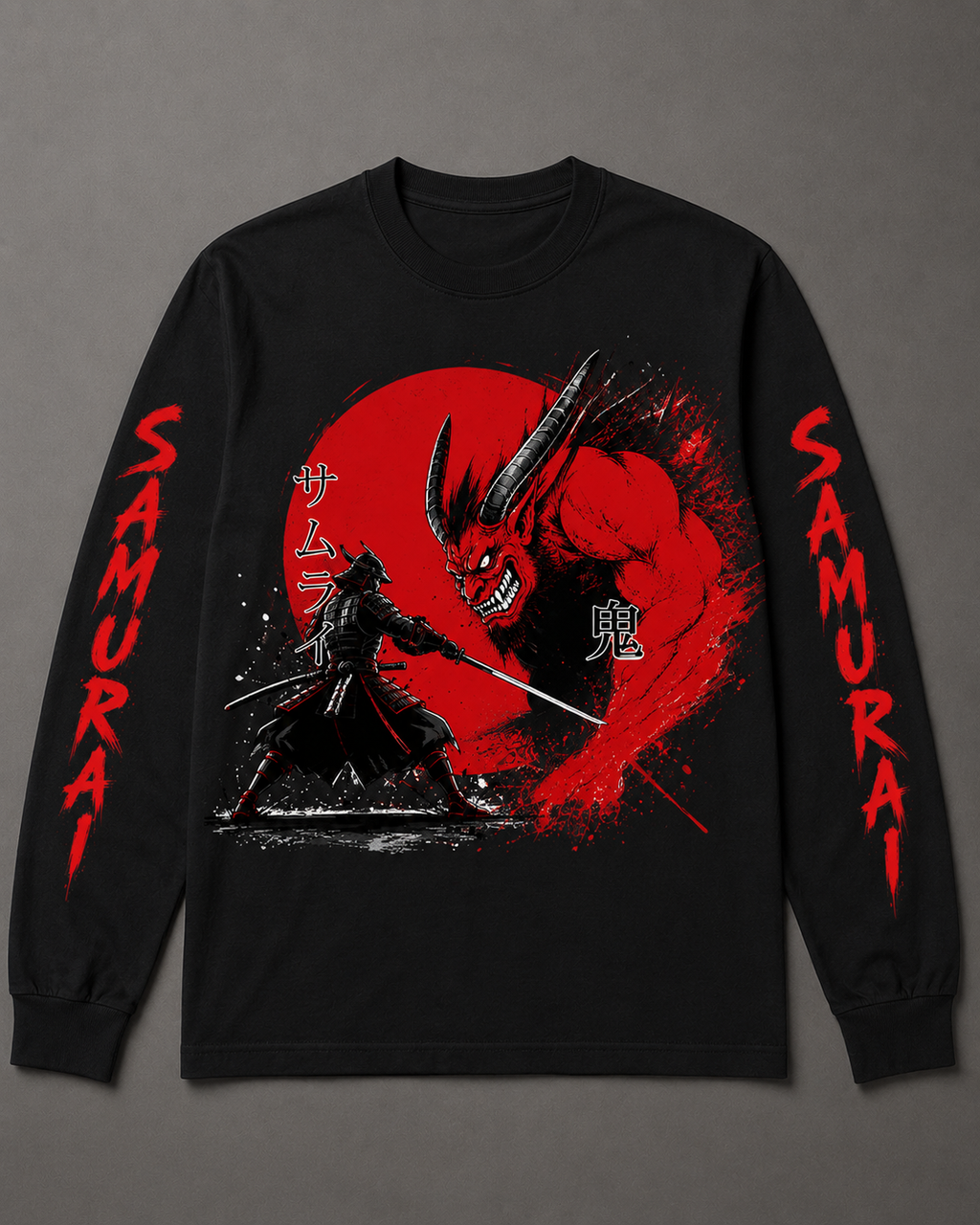 Oni-Samurai Long Sleeve T-Shirt